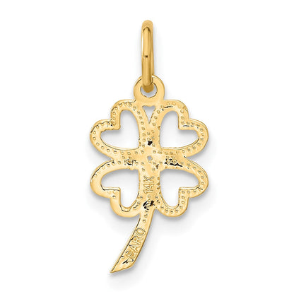 14K Gelbgold 4 Blatt Klee Charm