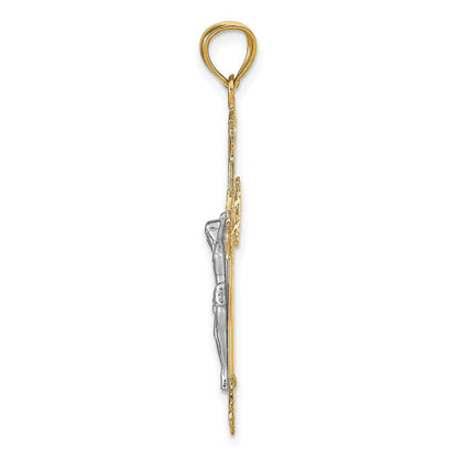 14K Bicolor Gold Kruzifix-Anhänger