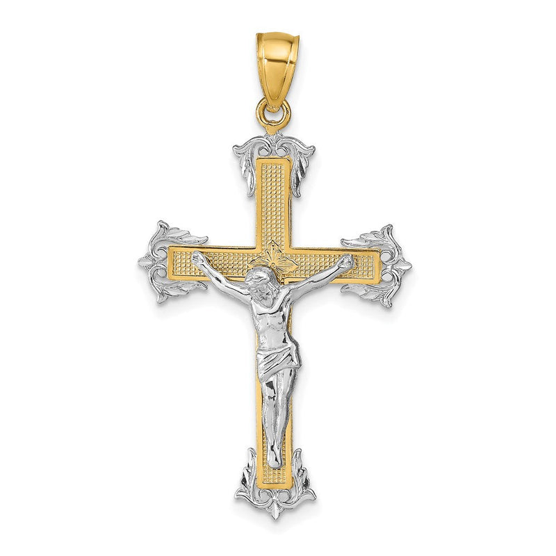 14K Bicolor Gold Kruzifix-Anhänger