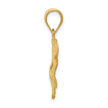 14K Gelbgold Kleeblatt-Charm