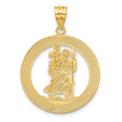 14K Gelb- und Rhodiumgold mit Rhodium St.-Christopherus-Anhänger