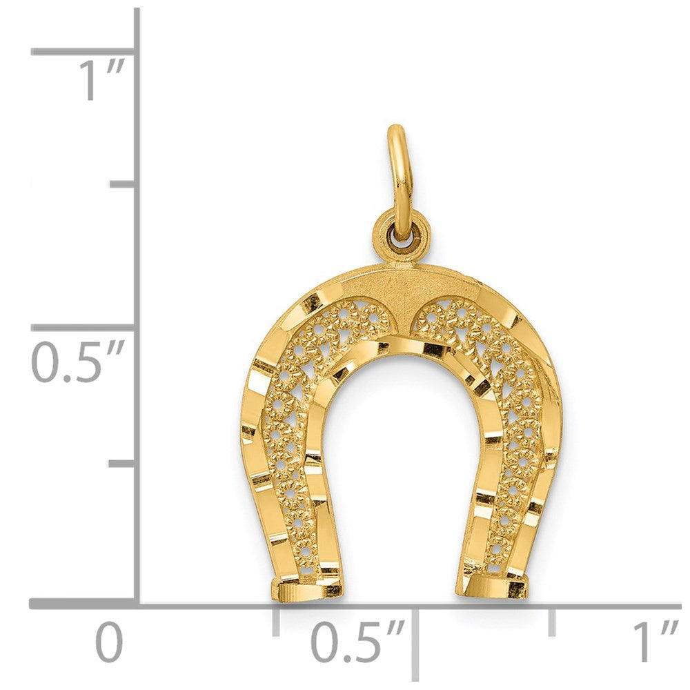 14K Gelbgold Hufeisen Charm