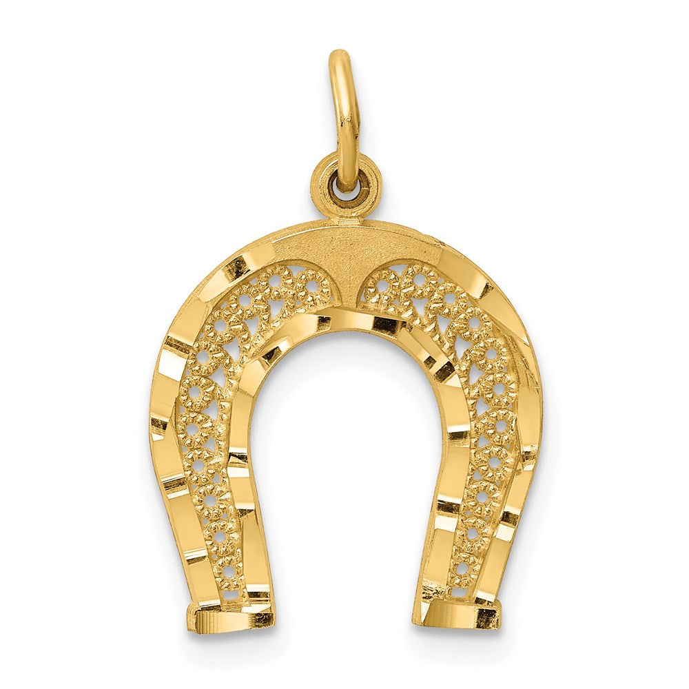 14K Gelbgold Hufeisen Charm