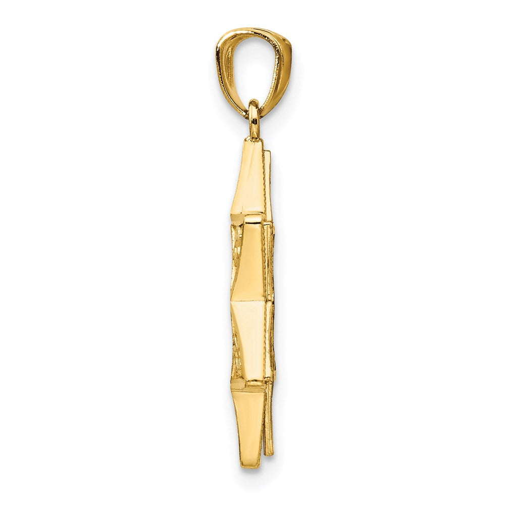 14k Bicolor-Gold Davidstern-Anhänger