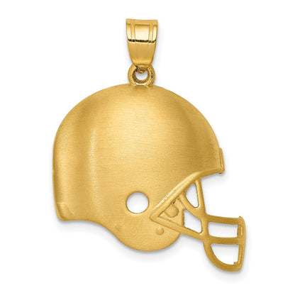 14K Gelbgold Football-Helm-Anhänger, gebürstet