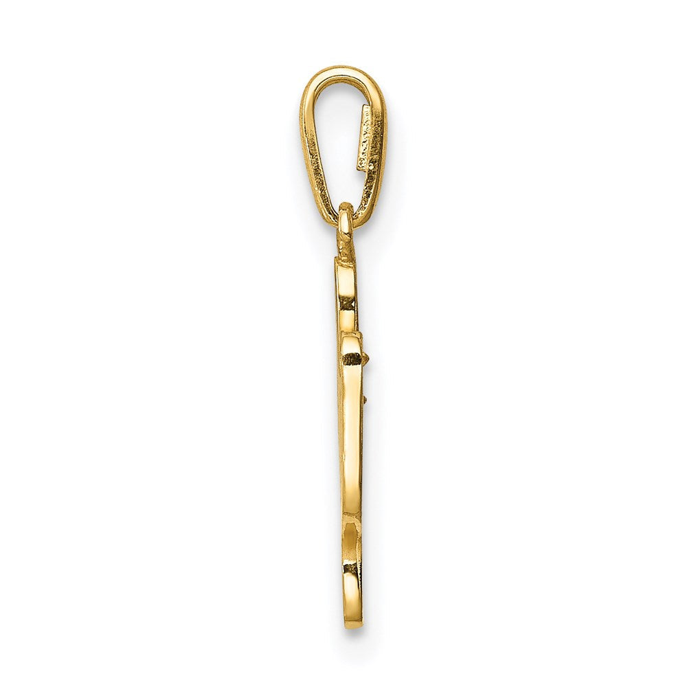 14K Gelbgold Cactus Zirkonia Anhänger