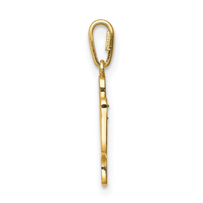 14K Gelbgold Cactus Zirkonia Anhänger