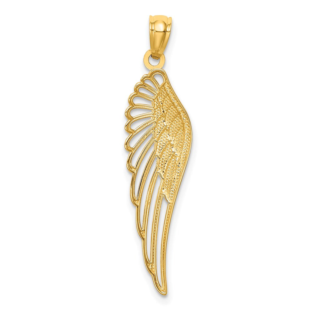 14K Gelbgold Engel Flügel Anhänger