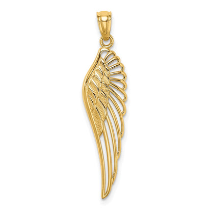 14K Gelbgold Engel Flügel Anhänger