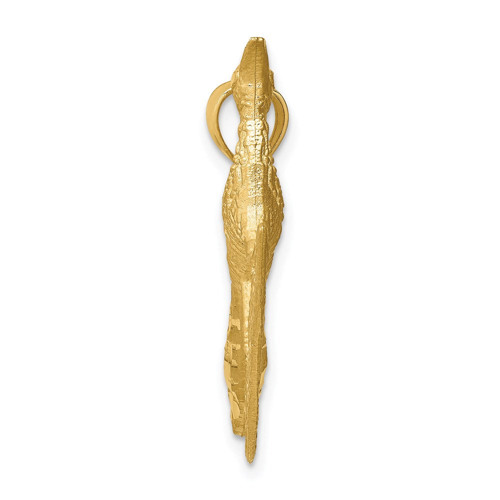 14K Gelbgold Diamantgeschliffener Wegekuckuck-Anhänger