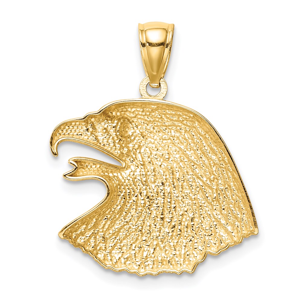 14K Gelbgold Adler-Anhänger, diamantgeschliffen
