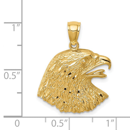 14K Gelbgold Adler-Anhänger, diamantgeschliffen