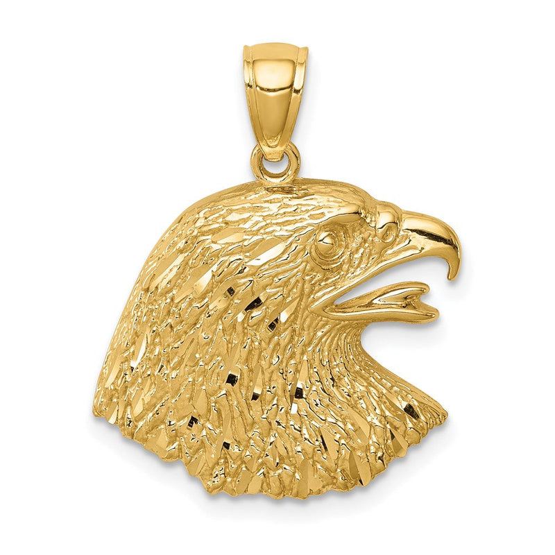14K Gelbgold Adler-Anhänger, diamantgeschliffen