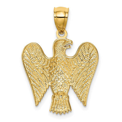 14K Gelb- und Rhodiumgold mit Weißrhodium-Adler-Anhänger