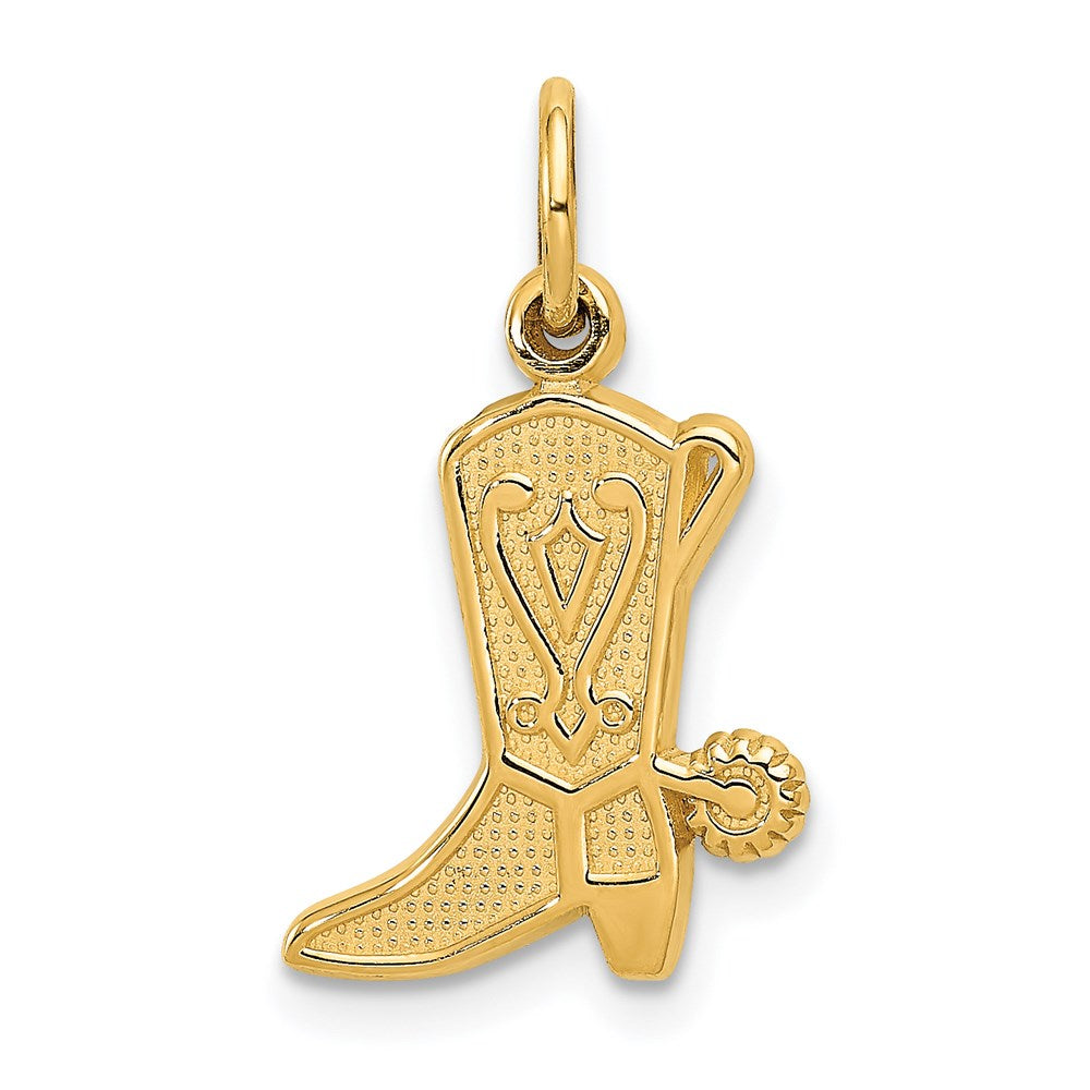 14K Gelbgold Cowboy Boot Charm