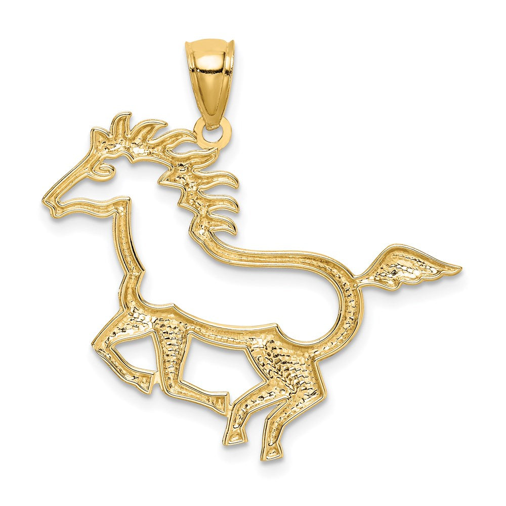 14K Gelbgold Pferd-Anhänger