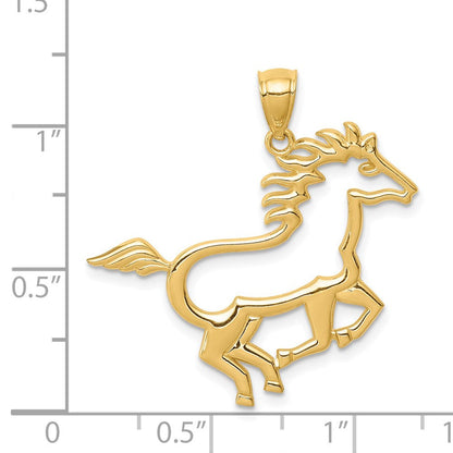 14K Gelbgold Pferd-Anhänger