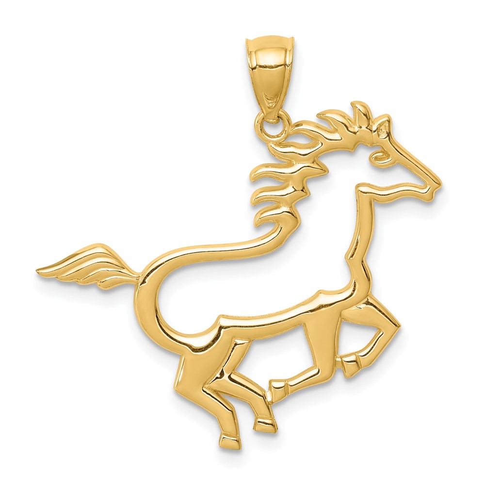 14K Gelbgold Pferd-Anhänger