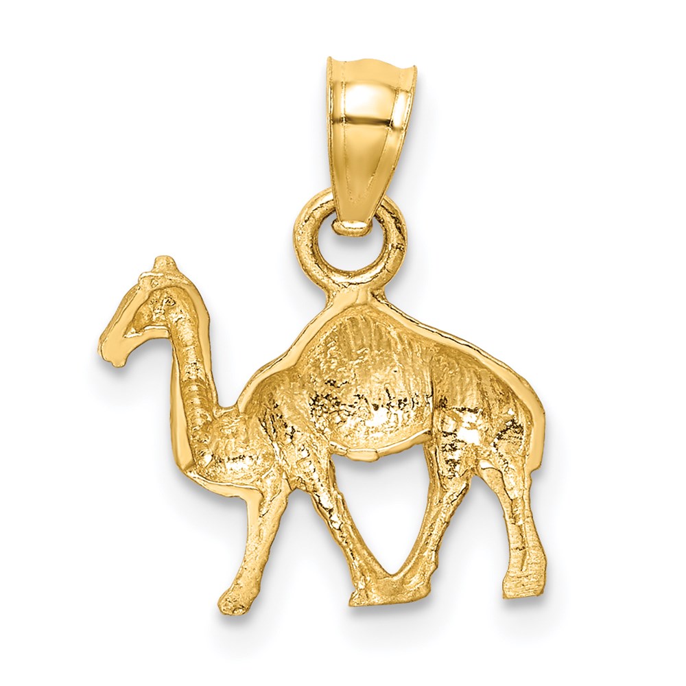 14K Gelbgold Diamantiert Camel Anhänger