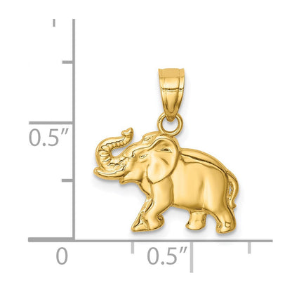 14K Gelbgold Elefant Anhänger