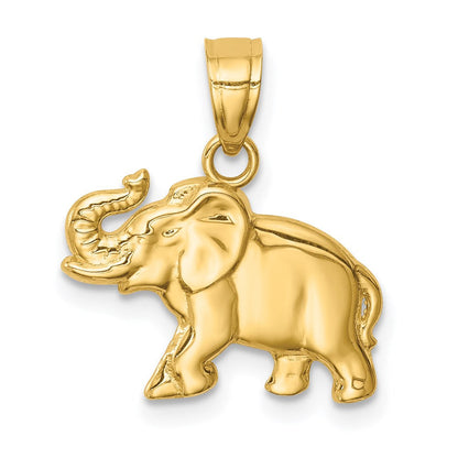 14K Gelbgold Elefant Anhänger