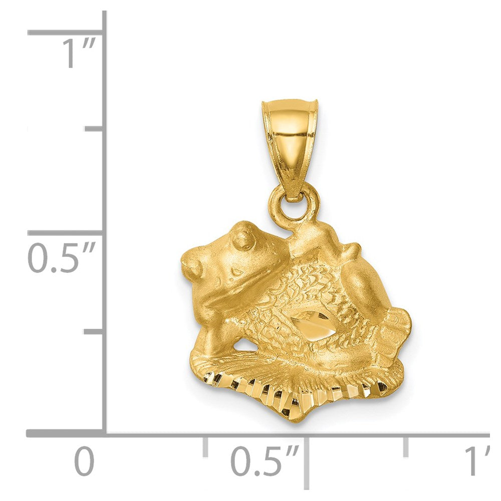 Frosch-Anhänger aus 14K Gelbgold, diamantiert
