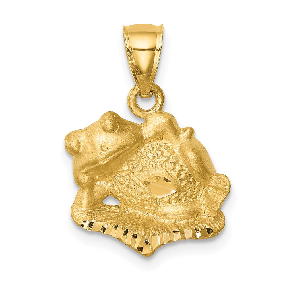 Frosch-Anhänger aus 14K Gelbgold, diamantiert