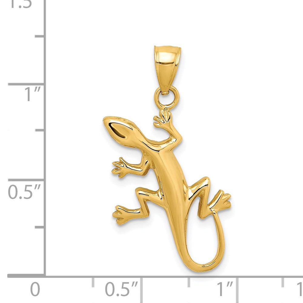 14K Gelbgold Gecko-Anhänger