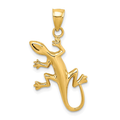 14K Gelbgold Gecko-Anhänger