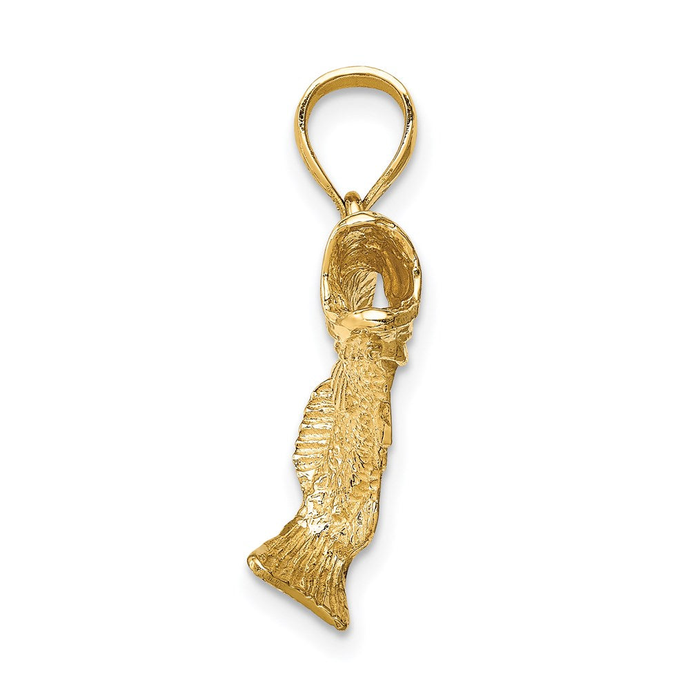 14K Gelbgold Fisch-Anhänger
