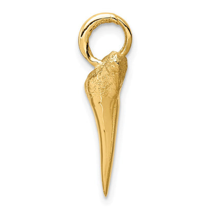 14K Gelbgold Haifischzahn-Anhänger