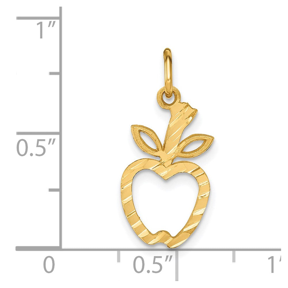 14K Gelbgold Apple Charm