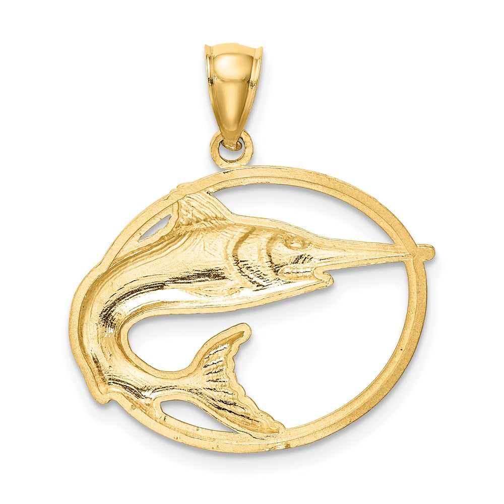 14K Gelbgold Framed Diamantiert Marlin