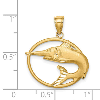 14K Gelbgold Framed Diamantiert Marlin