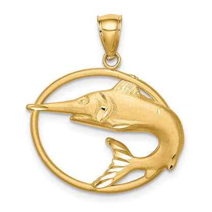 14K Gelbgold Framed Diamantiert Marlin