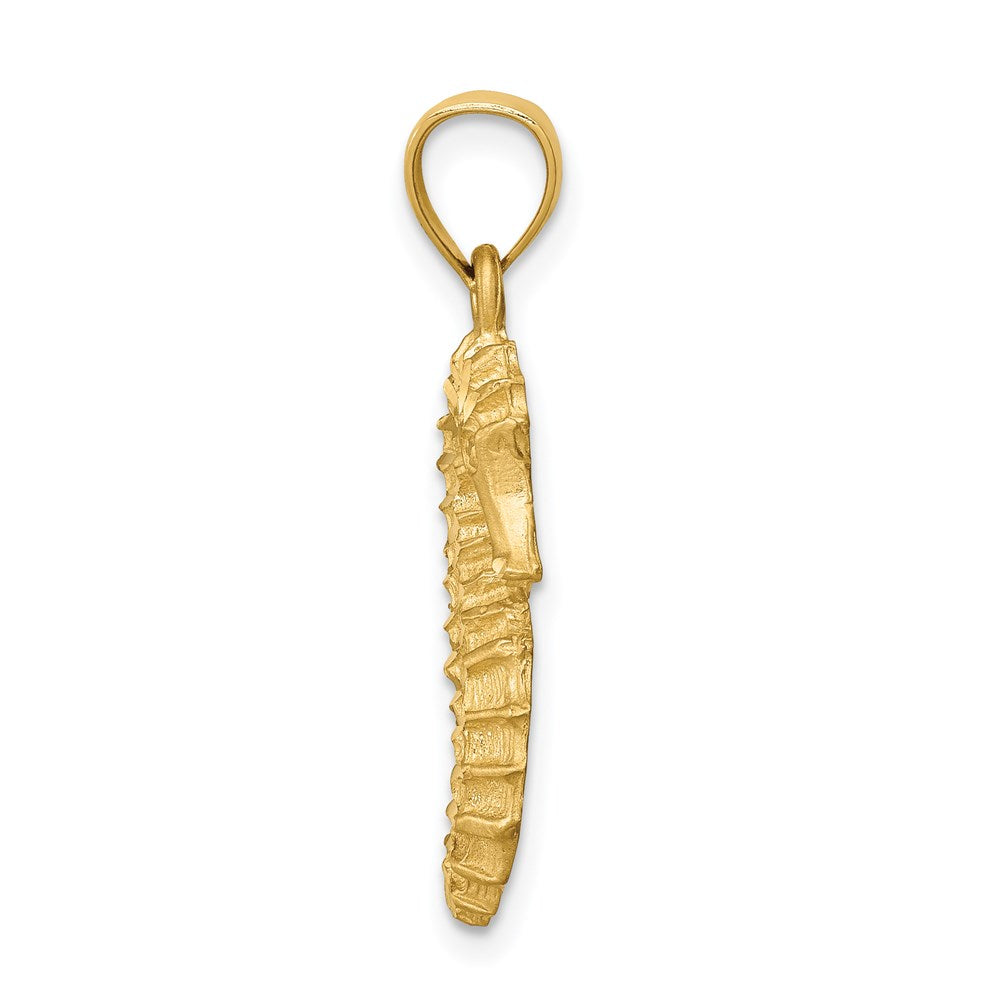 14K Gelbgold Anhänger Seepferdchen, diamantgeschliffen