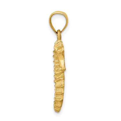 14K Gelbgold Anhänger Seepferdchen, diamantgeschliffen