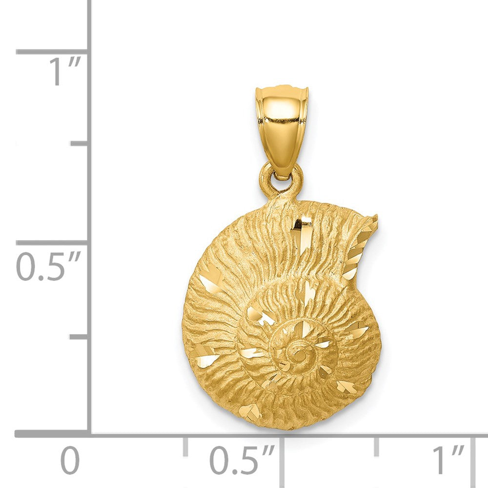 14K Gelbgold Muschel-Anhänger