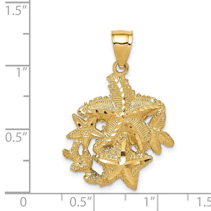 14K Gelbgold Seestern-Anhänger