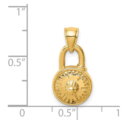 Schloss-Anhänger aus 14K Gelbgold