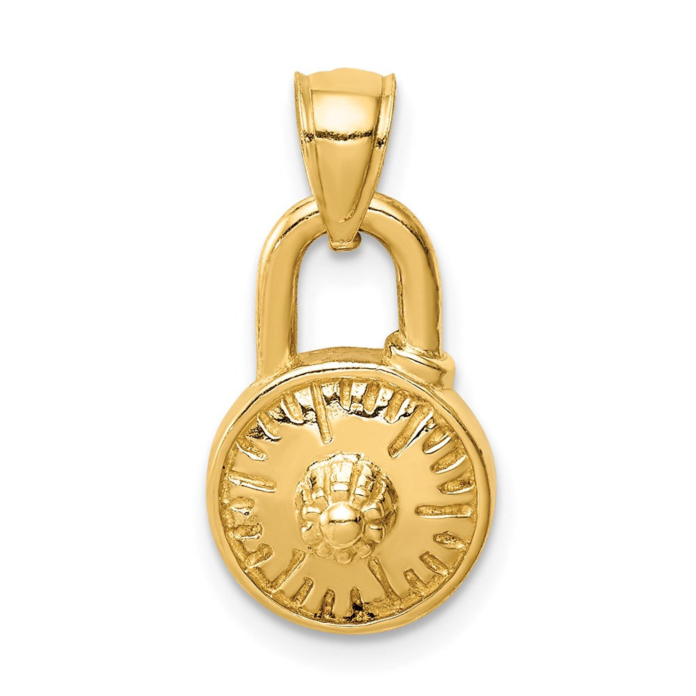 Schloss-Anhänger aus 14K Gelbgold