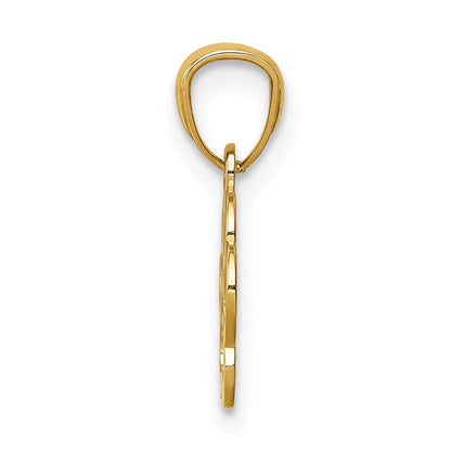 14K Gelbgold Hund Paw Anhänger
