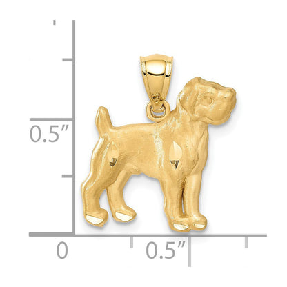14K Gelbgold Anhänger „Boxer“ diamantgeschliffen