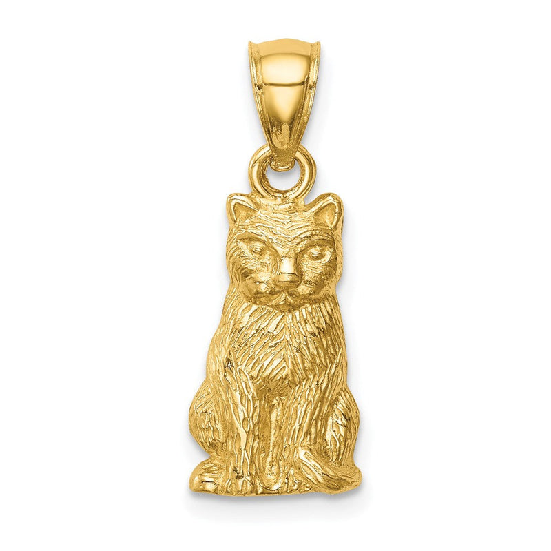 14K Gelbgold Katzen-Anhänger