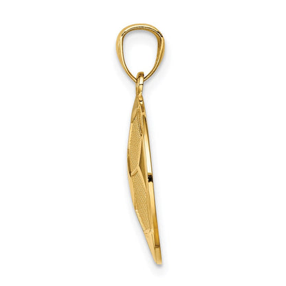 14K Gelbgold Fußball Kugel Anhänger
