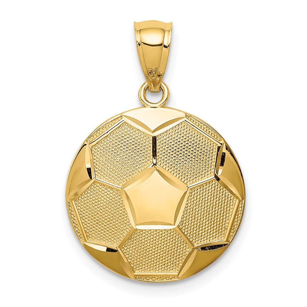 14K Gelbgold Fußball Kugel Anhänger