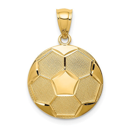 14K Gelbgold Fußball Kugel Anhänger