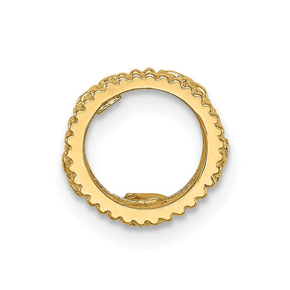 14K Gelbgold Poliert Sand Dollar Anhänger