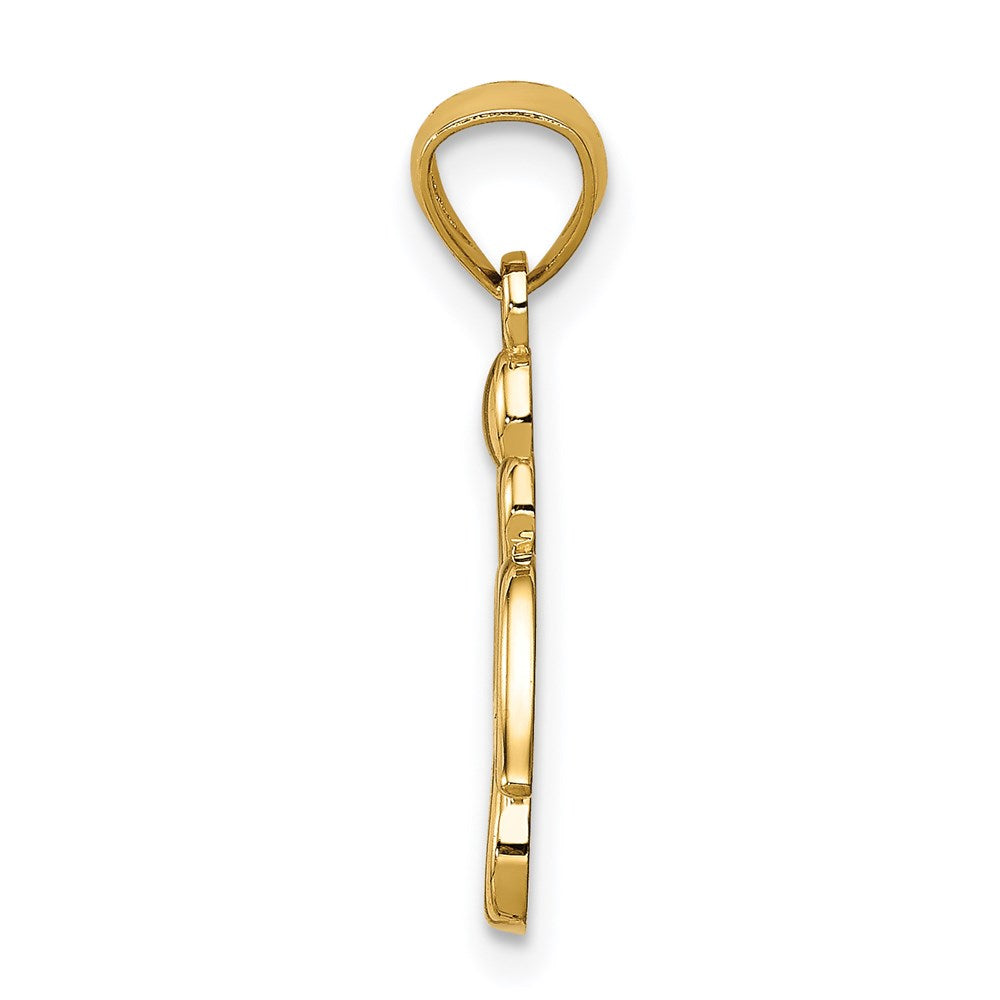 14K Gelbgold Engel Anhänger