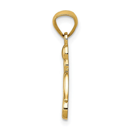 14K Gelbgold Engel Anhänger